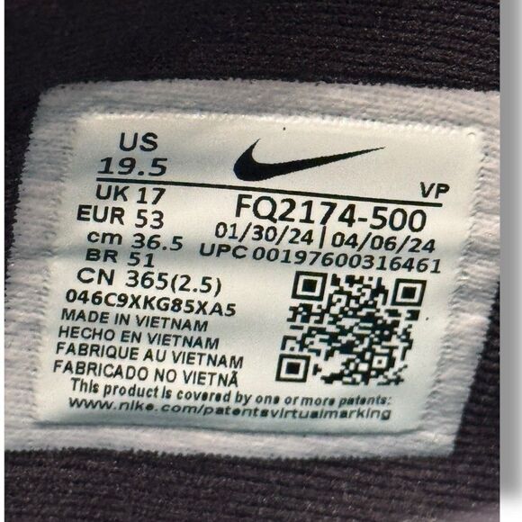 NEW Nike Sabrina 2 Court Vision Purple Basketball Shoes Women’s Sz 19.5 Men’s 18 - Picture 8 of 11